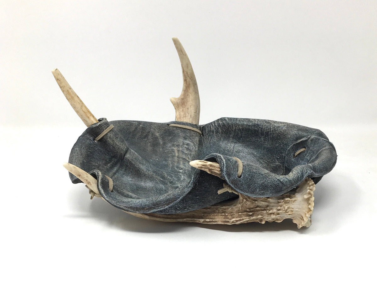Grey Antler &amp; Leather Catchall