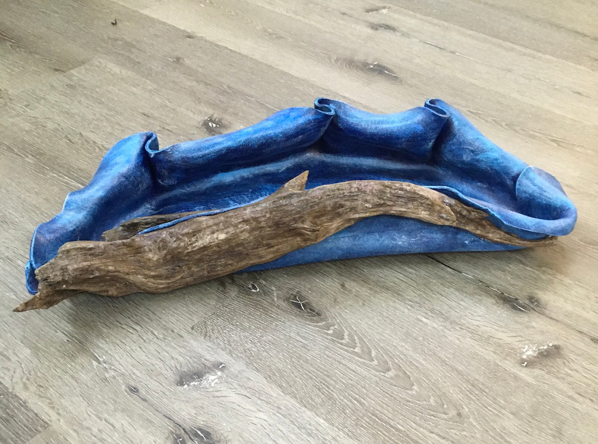 Large Driftwood &amp; Leather Catchall