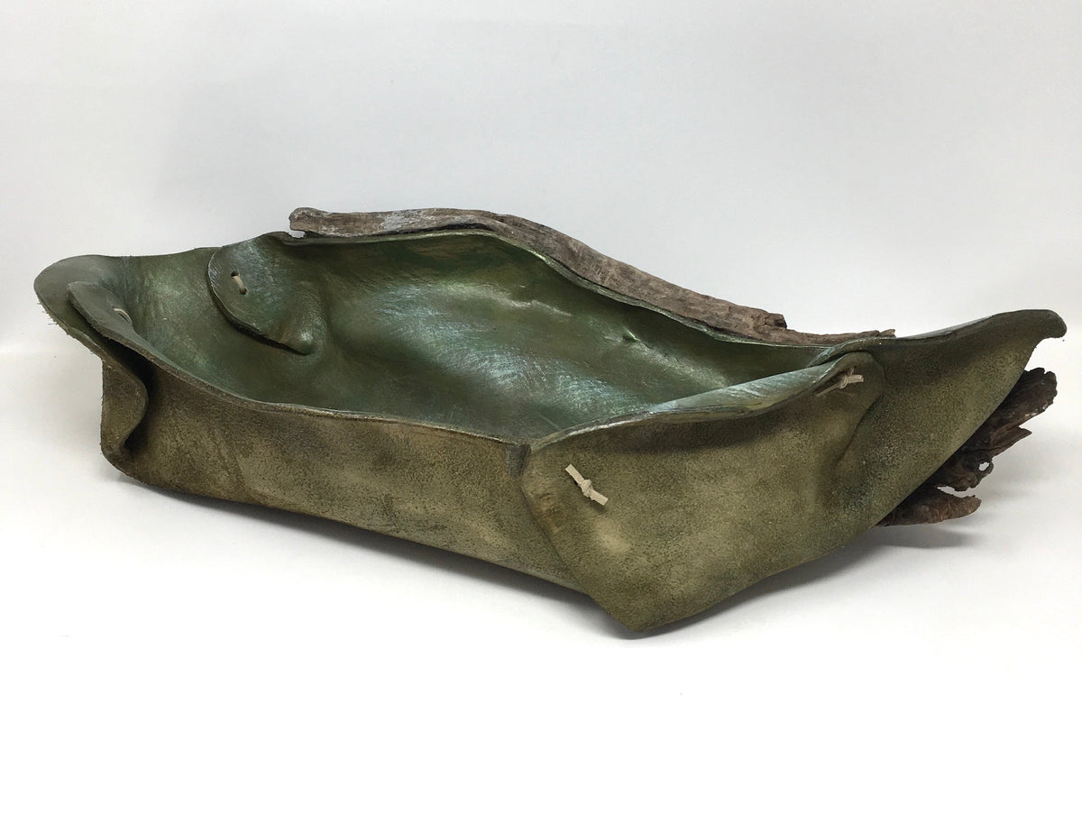 Medium Driftwood &amp; Leather Catchall